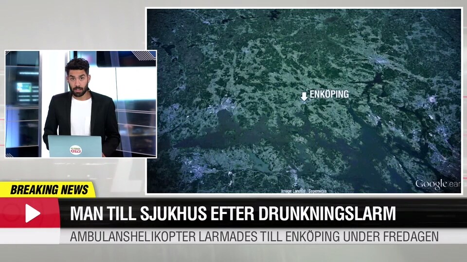 Man till sjukhus efter drunkningslarm