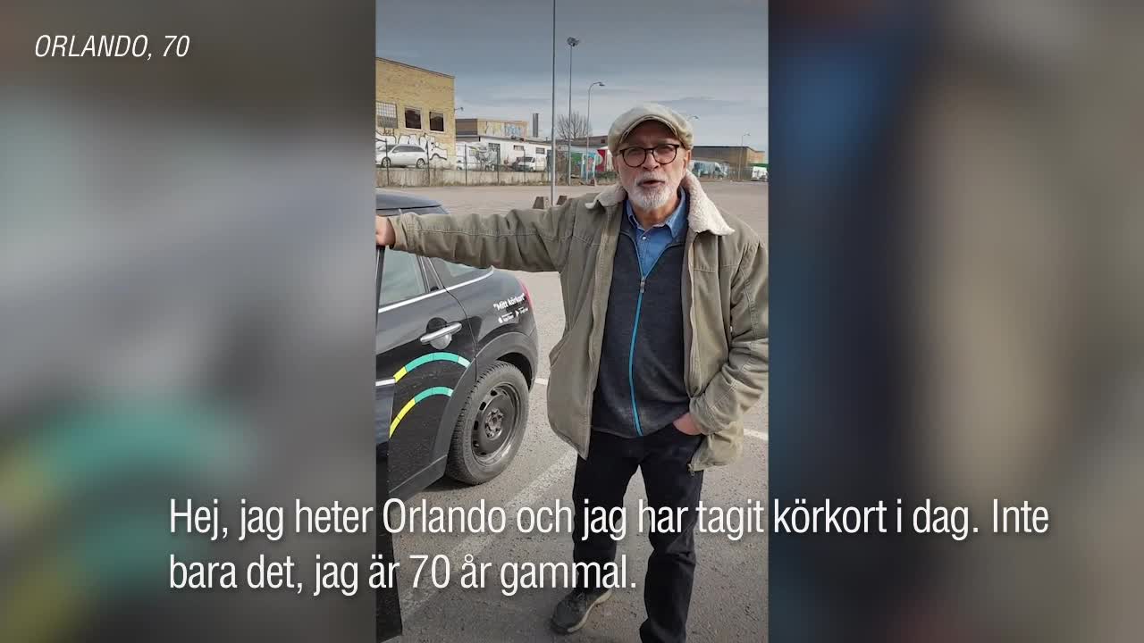 Här tackar Orlando, 70, sin körskollärare: ”Tålamod och kärlek”