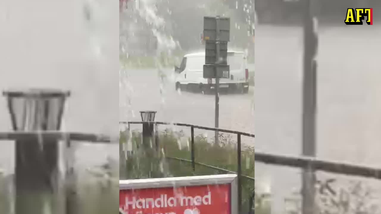 Regnkaos i Stockholm