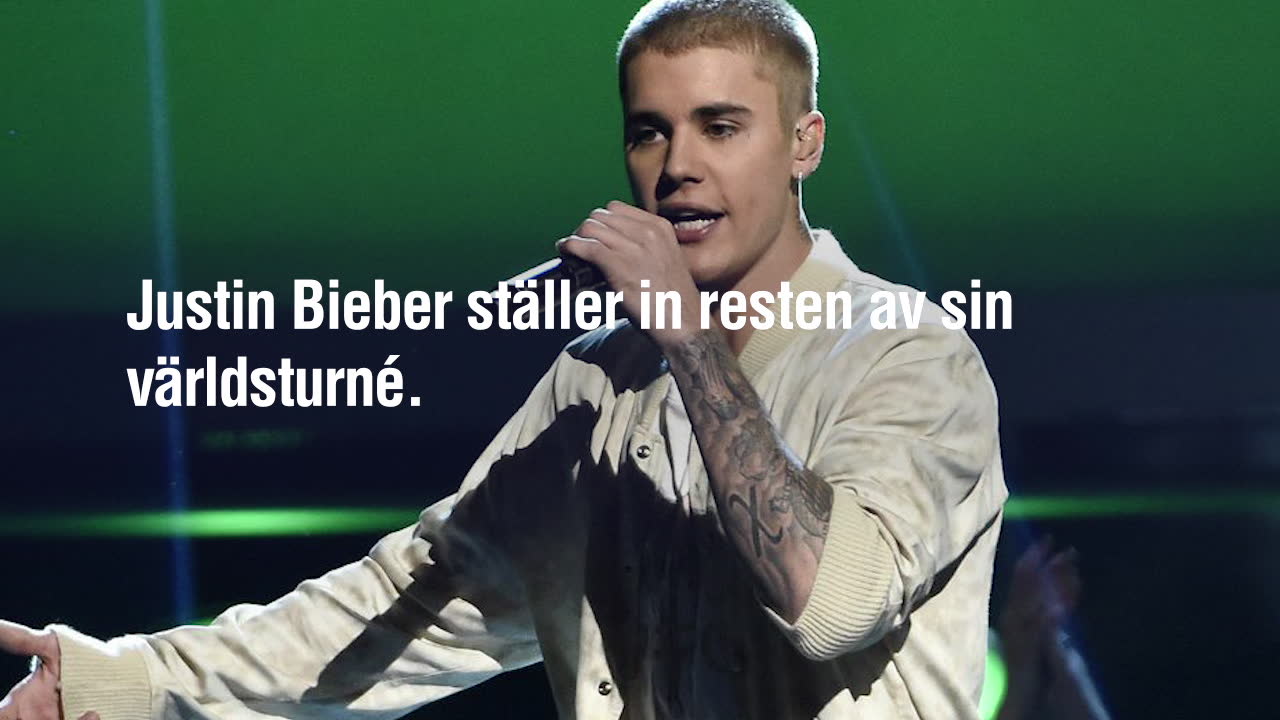 Bieber ställer in resten av sin världsturné