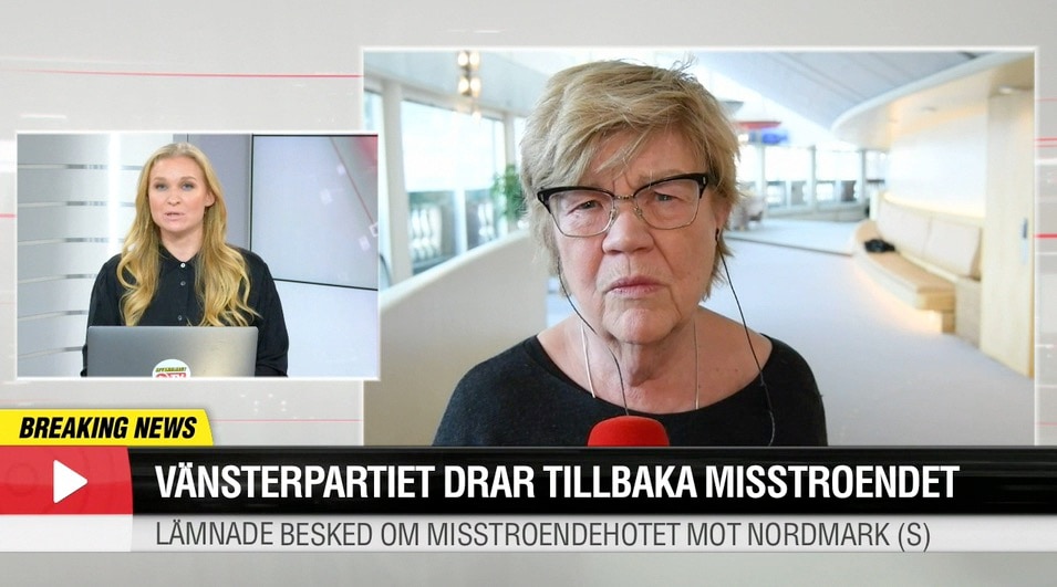 Sjöstedt ger besked: V drar tillbaka misstroendehotet