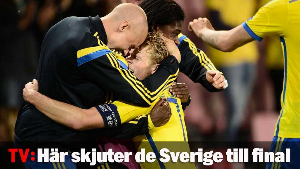 Här skjuter de Sverige till final