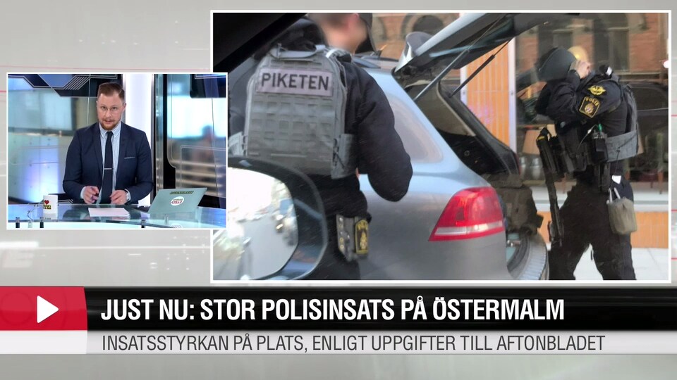 Stor polisinsats på Östermalm