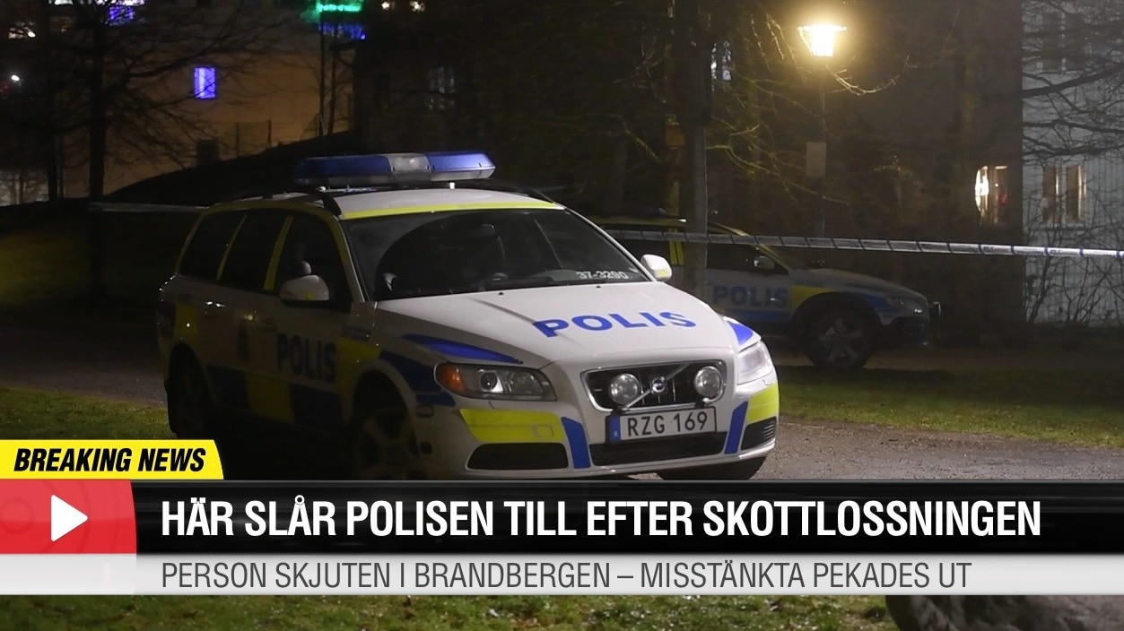 Skjutning i Brandbergen: ”Skytt i vit kombi jagas”