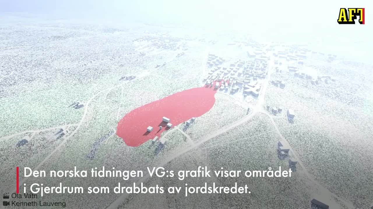 Grafik: Här är jordskredsområdet