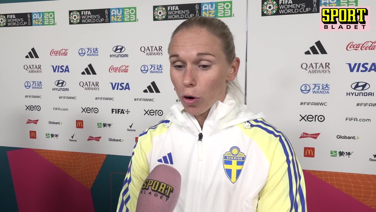 Jonna Andersson efter hörnleveransen: Omöjligt för målvakt