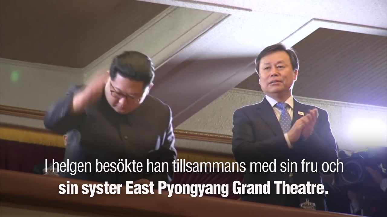 Kim Jong-un på historisk konsert med sydkoranska artister