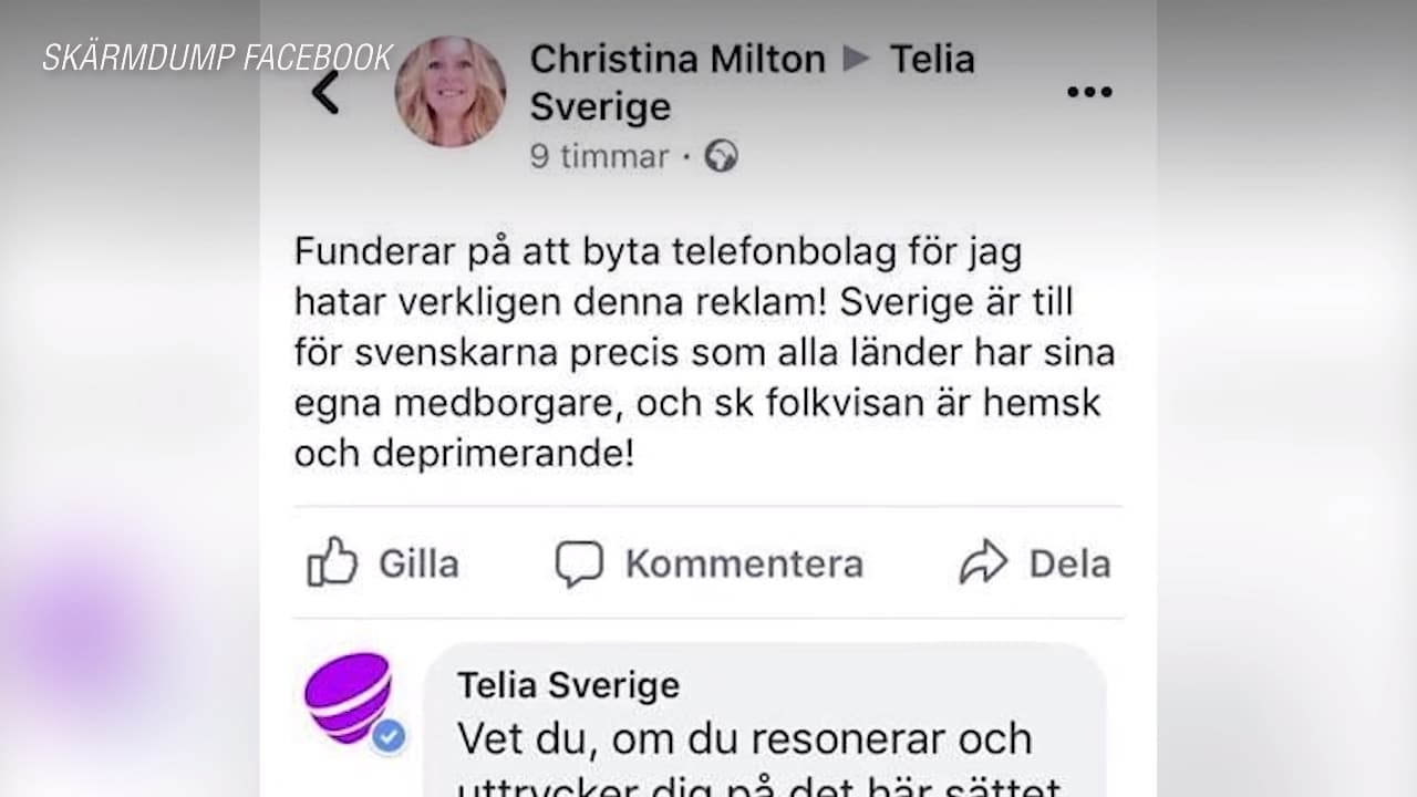 SD-politiker sågade Telias reklamfilm – ombads byta operatör