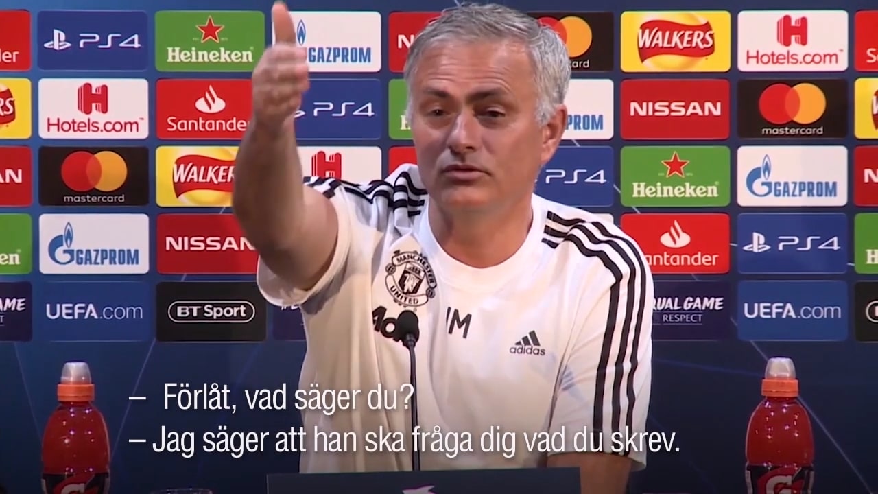 Mourinhos märkliga svar – får alla att skratta