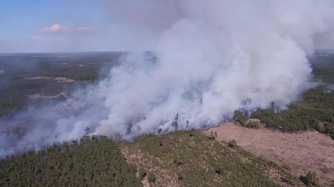 Skogsbranden på Gotland inte under kontroll