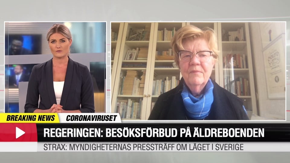 Lena Mellin om nya besöksförbudet på äldreboenden