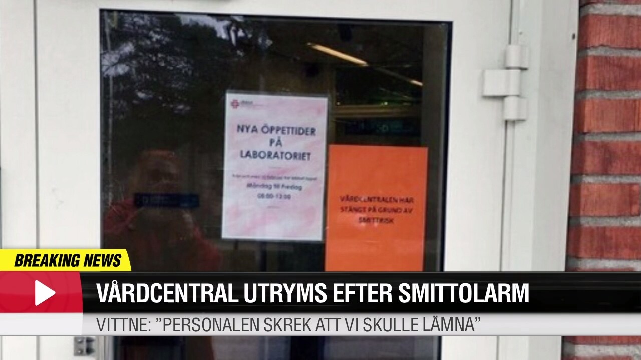 Vårdcentral utryms efter smittorisk