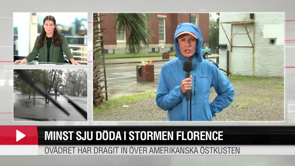 Minst sju döda i stormen Florence