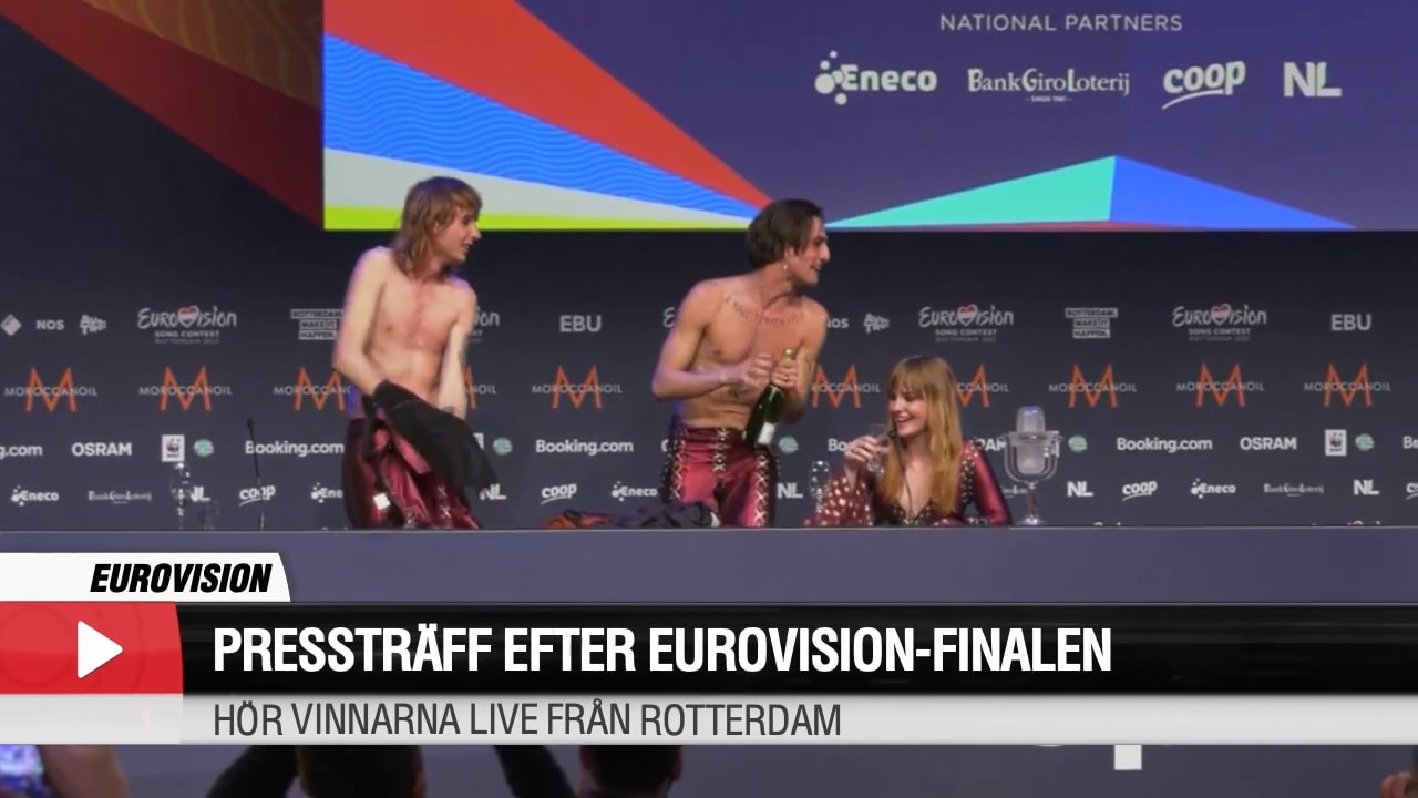 Hör hela pressträffen med ESC-vinnarna efter finalen