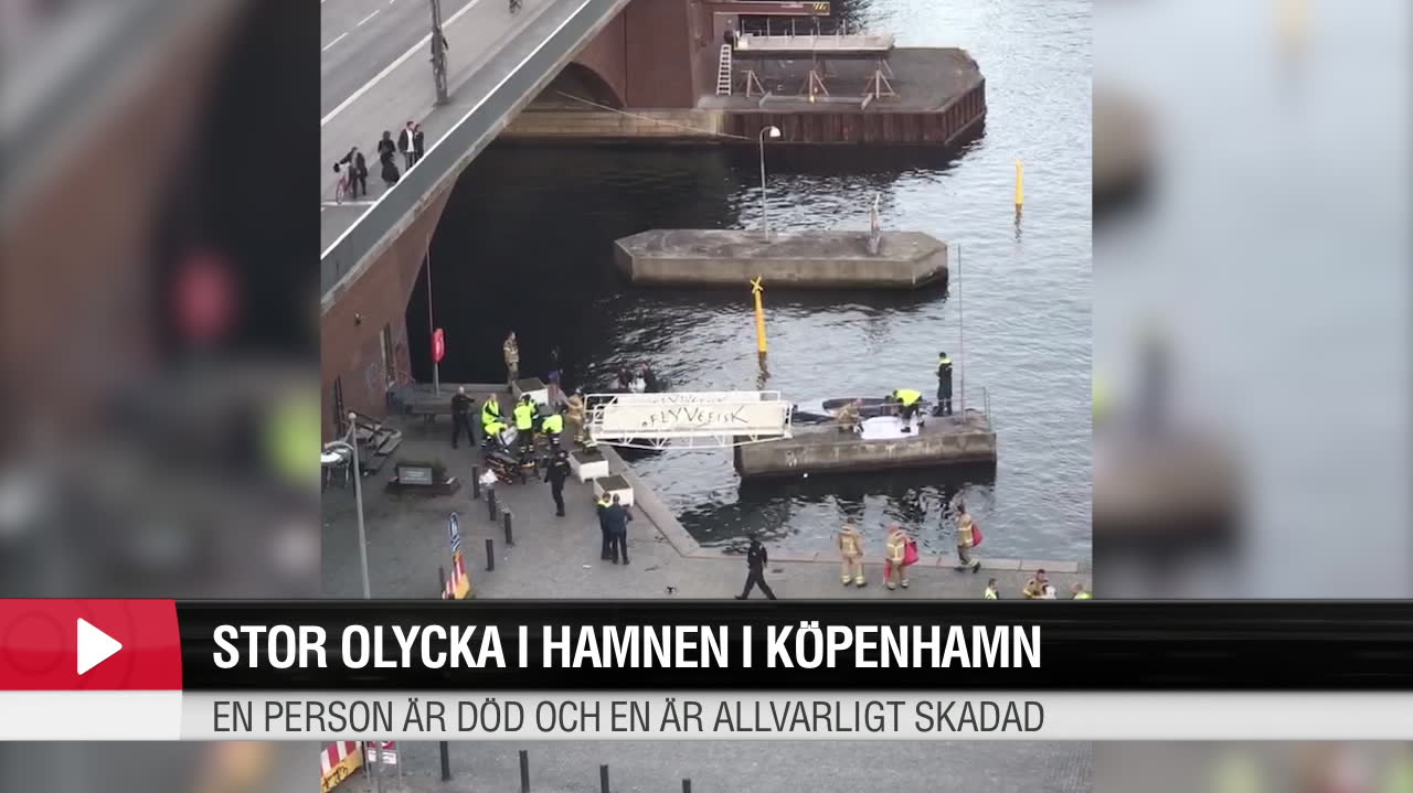 Se stora räddningsinsatsen efter olyckan i Köpenhamn