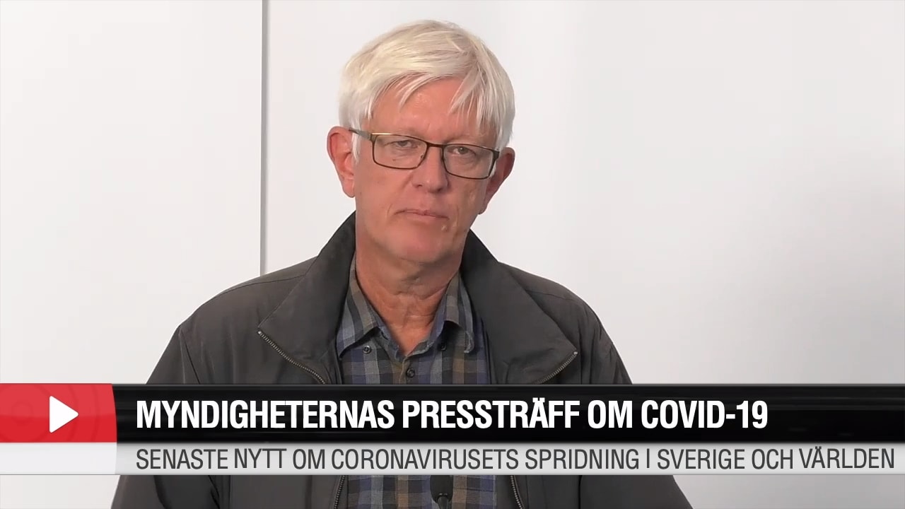 Johan Carlson: ”Det är uppenbart en droppsmitta, men kan i vissa situationer påminna om aerosolsmitta”