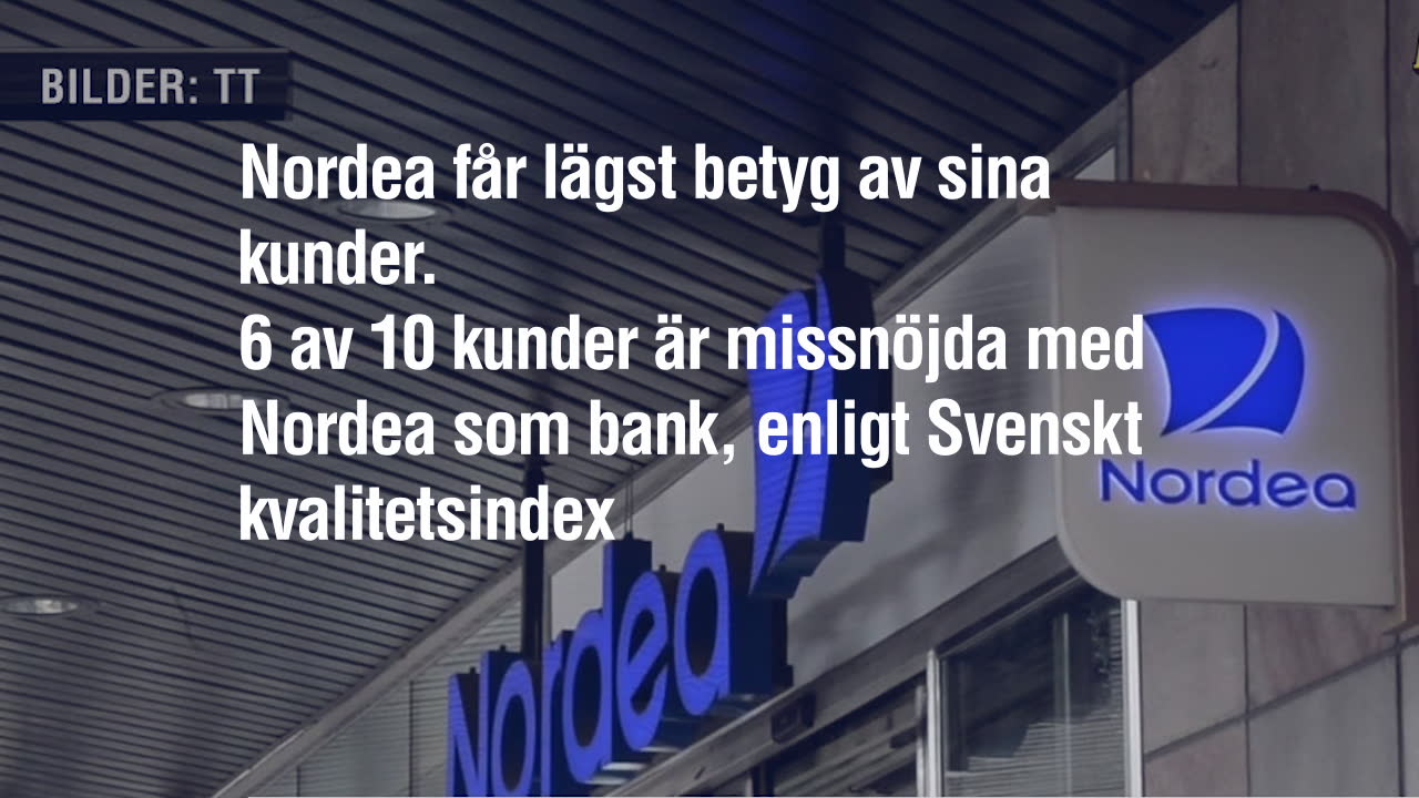 Nordea får längst betyg av kunderna