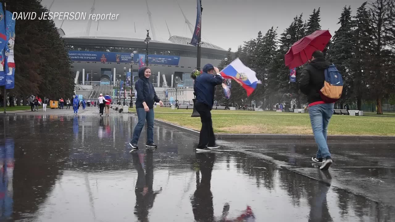 Stort regnoväder inför matchstart