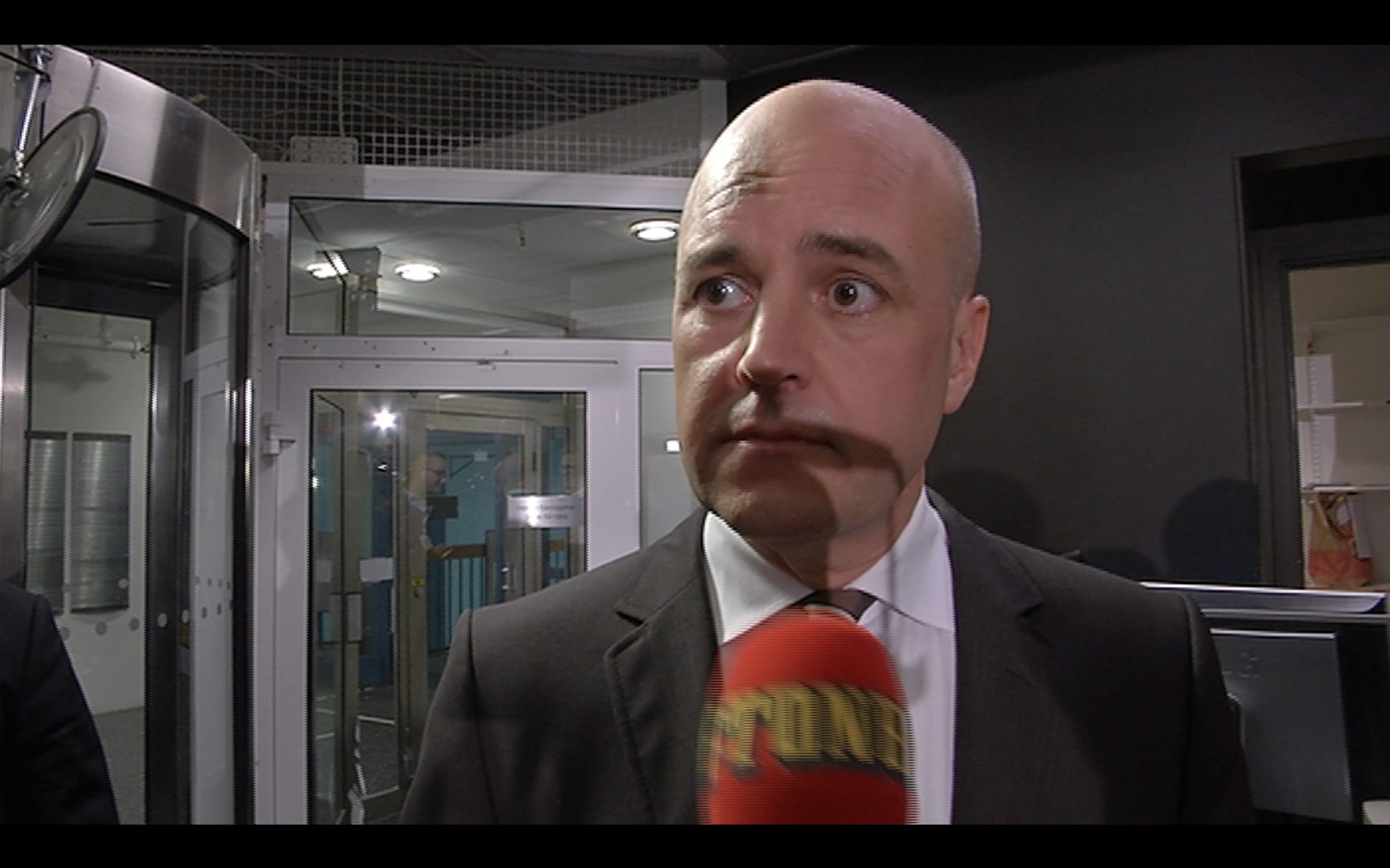 Fredrik Reinfeldt efter debatten i Aktuelt