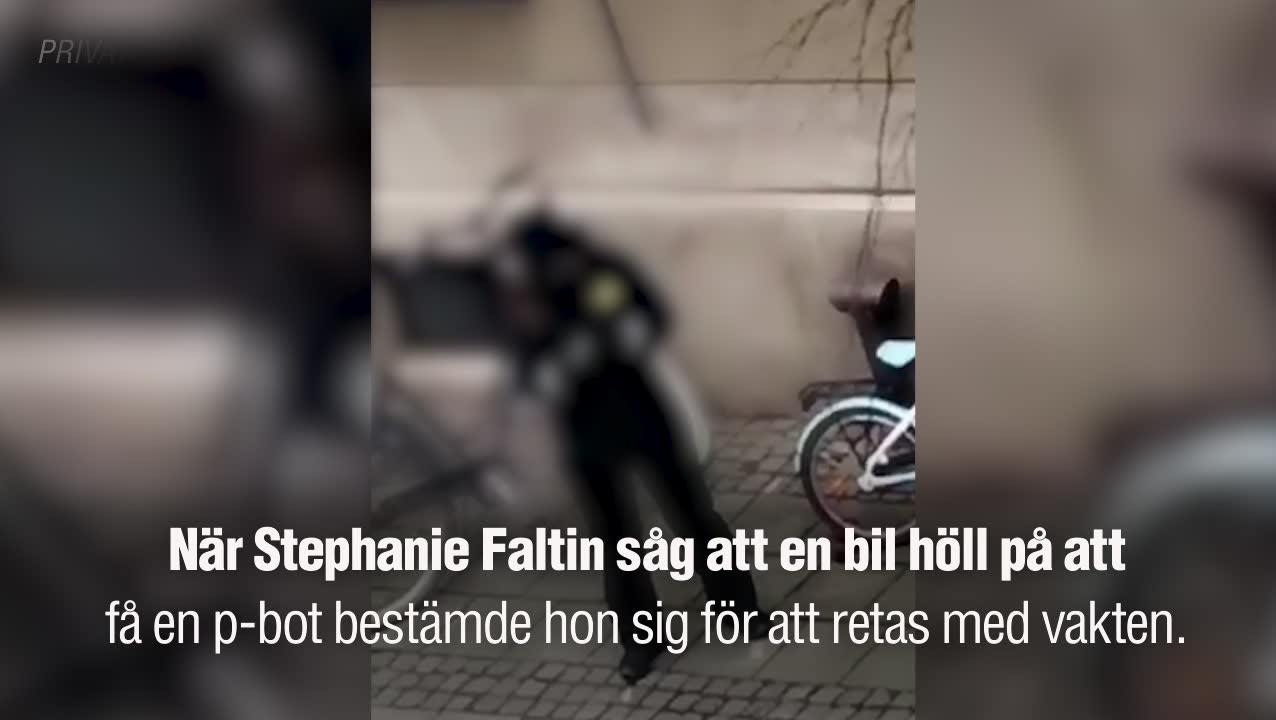 Stephanie hyllas som hjälte – skulle retas med parkeringsvakten