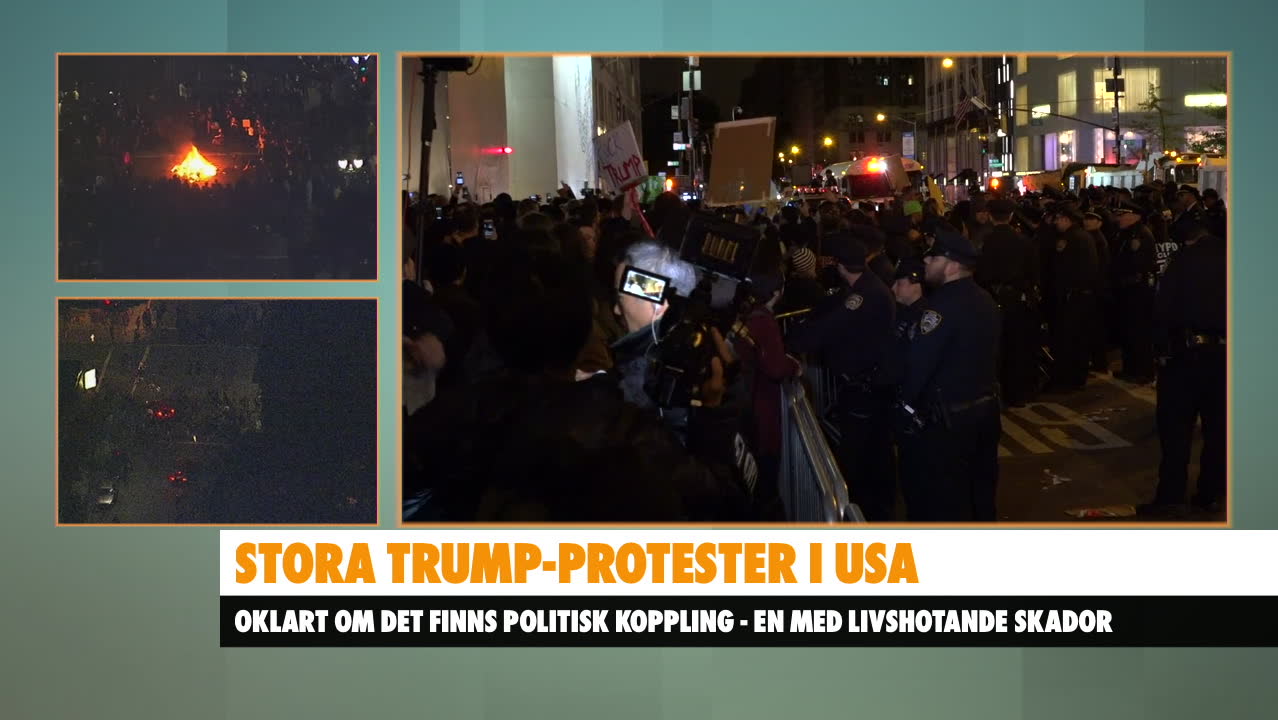 Stora Trump-protester i USA