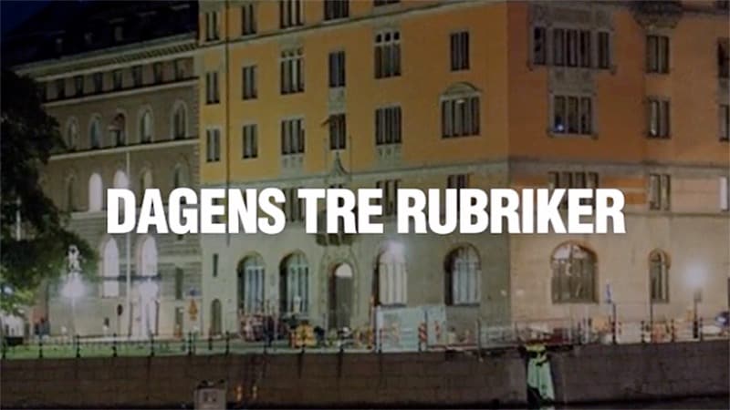 Dagens tre rubriker skärtorsdag 29 mars