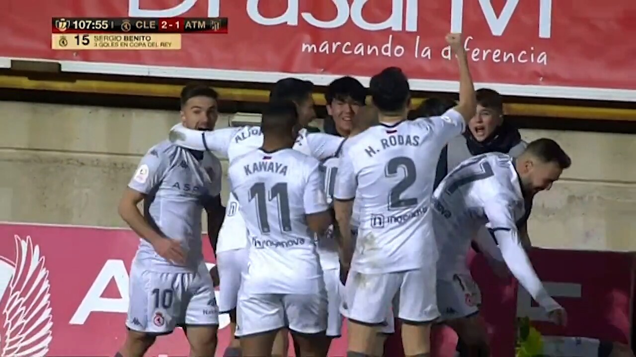 Vild glädje när Atlético skrällföll i Copa del Rey