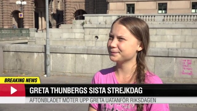 Greta Thunbergs sista strejkdag – lämnar Sverige för Amerika