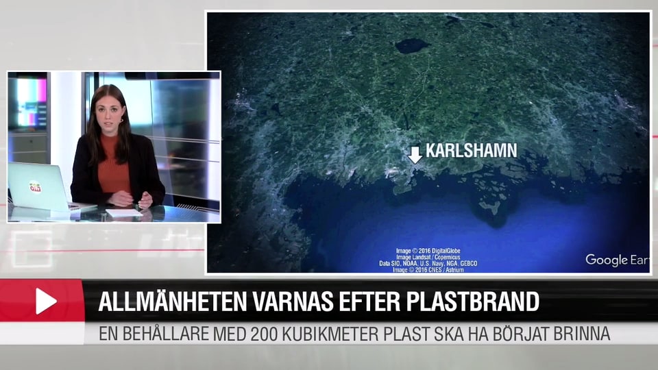 Allmänheten varnas efter plastbrand