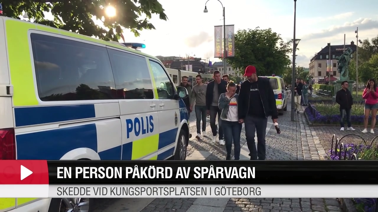 En person påkörd av spårvagn