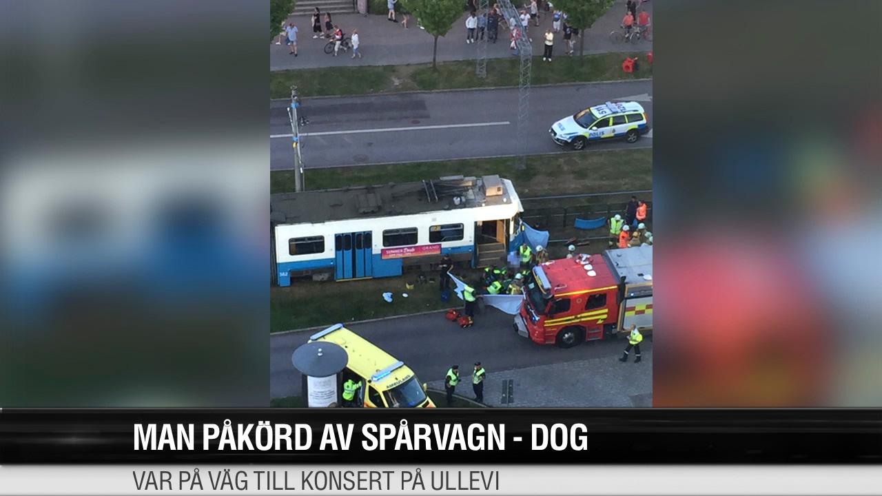 Påkörd av spårvagn vid Ullevi - avled av sina skador