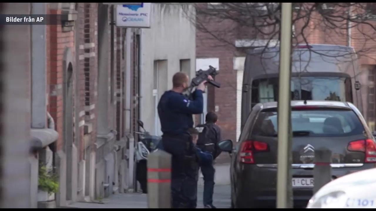 En död i jakt på terrormisstänkta i Belgien