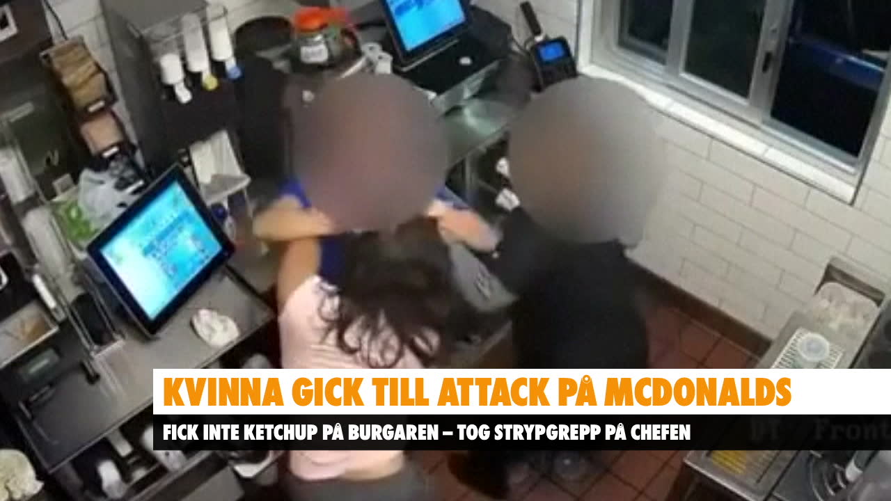 Fick inte ketchup – gick till attack