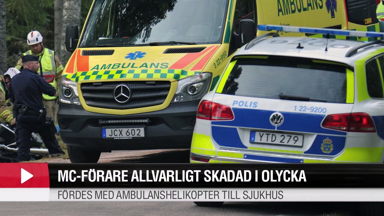 Polis, Räddningstjänst Och Ambulans På Plats Efter Allvarliga Olyckan ...