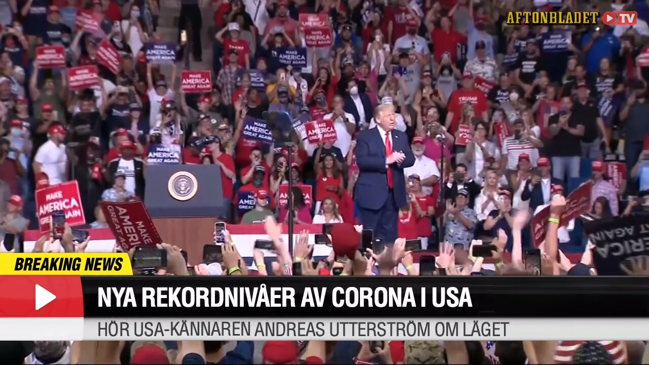 Nya rekordnivåer av corona i USA - ”Trump är optimistisk”