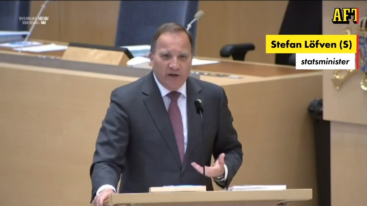 Hör Löfvens första ord efter misstroendehotet: "Inte ansvarsfullt"