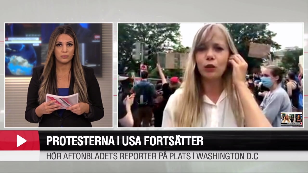 Aftonbladets reporter på plats vid Vita huset: ”Folk slår på stängslet”