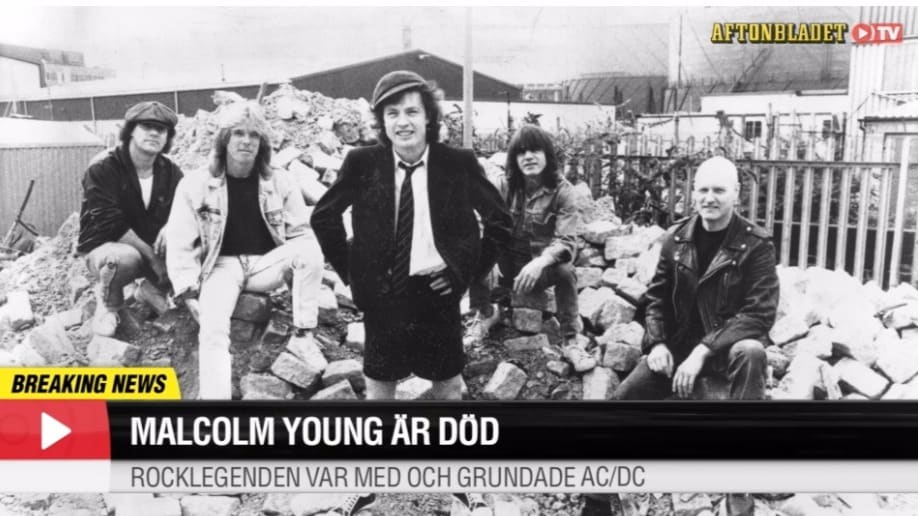 AC/DC-gitarristen Malcolm Young död