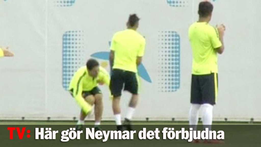 Här gör Neymar det förbjudna