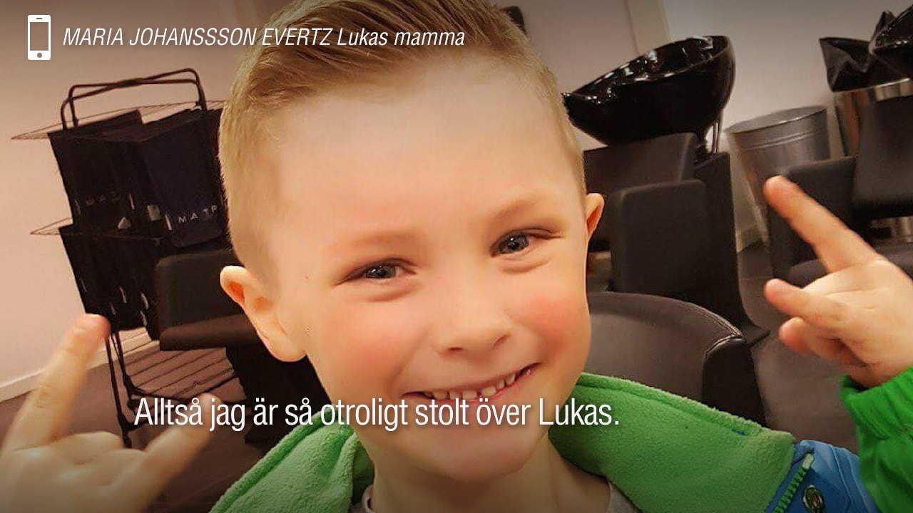 Här samlar Lukas, 6, in pengar till Barndiabetesfonden