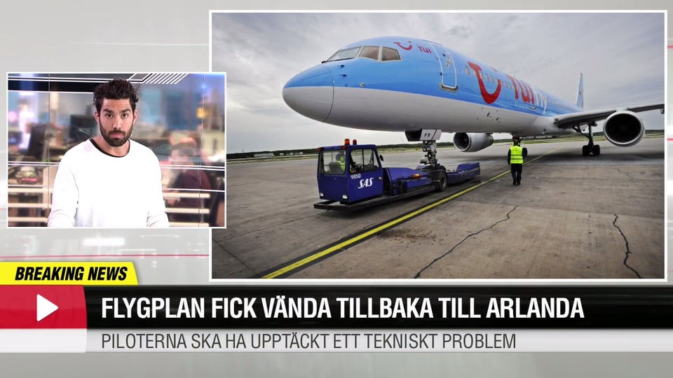 Flygplan fick vända i luften