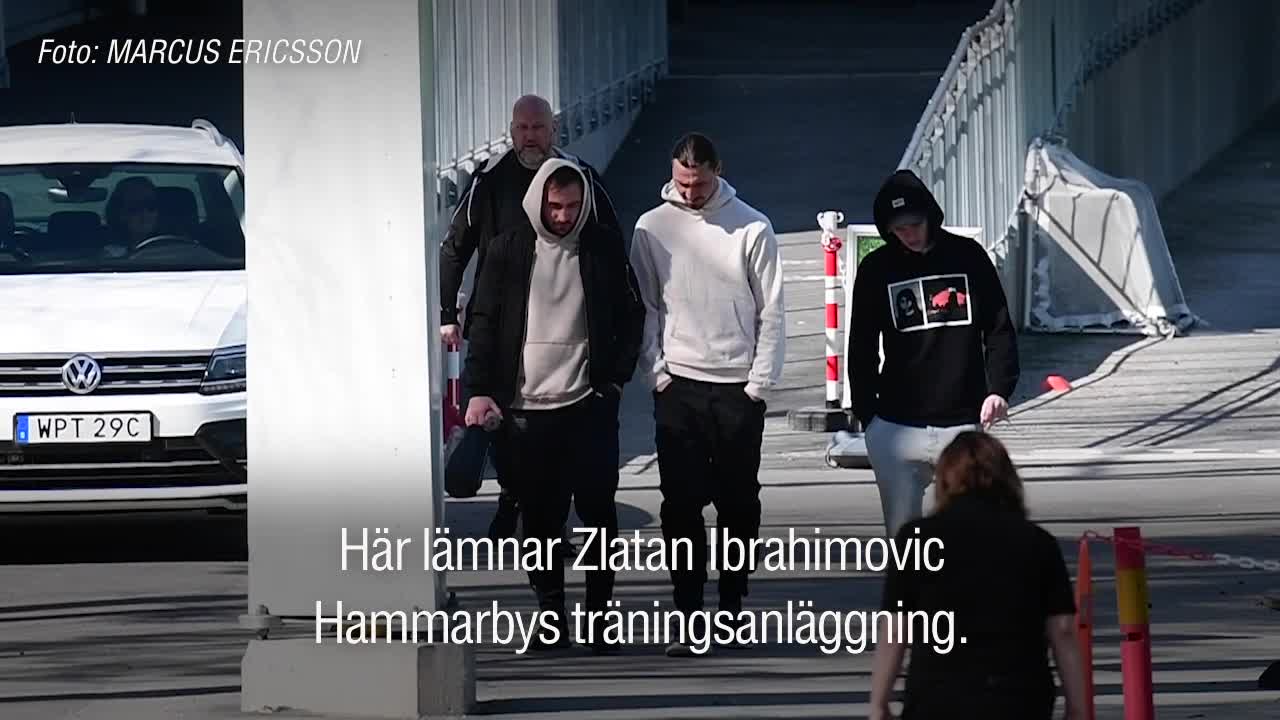 Här lämnar Zlatan – efter att ha tränat med Hammarby