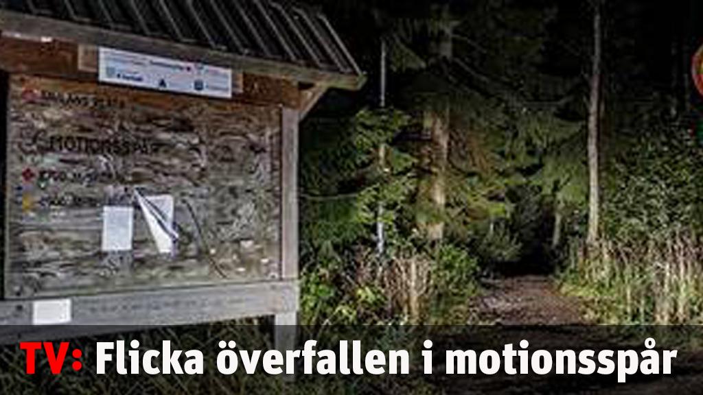 Flicka överfallen av man i motionsspår