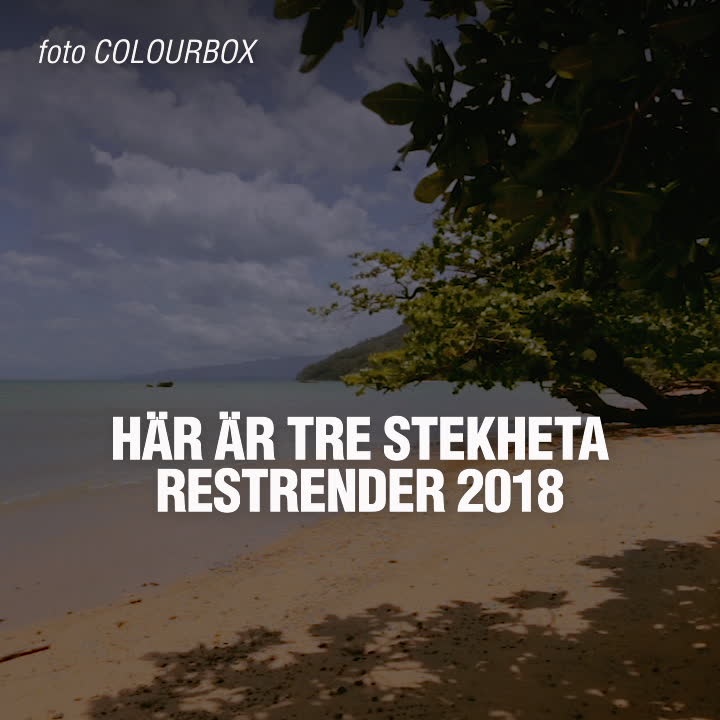 Här är tre heta restrender 2018