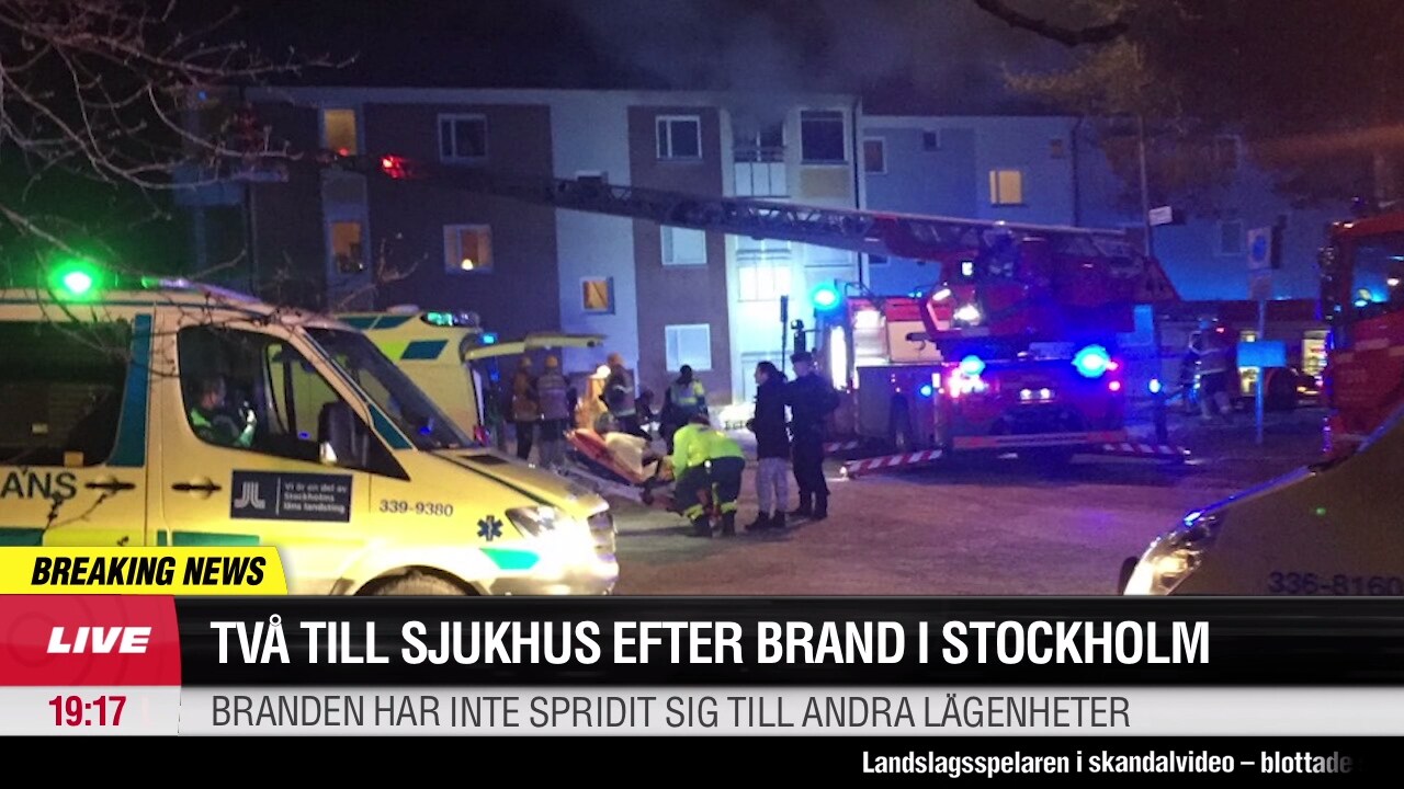 Två skadade i lägenhetsbrand