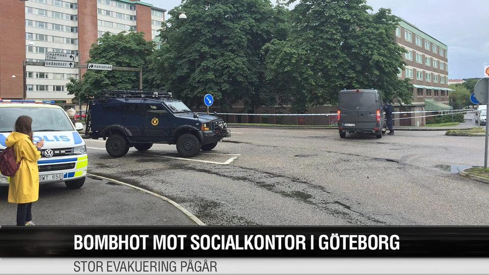 Socialkontor utrymt efter bombhot