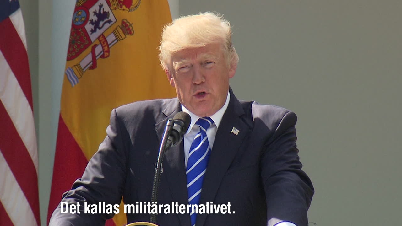 Trump: ”Vi är totalt redo för ett militärt alternativ”