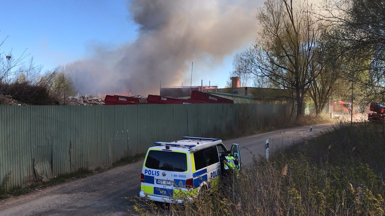 Stor brand i centrala Jönköping