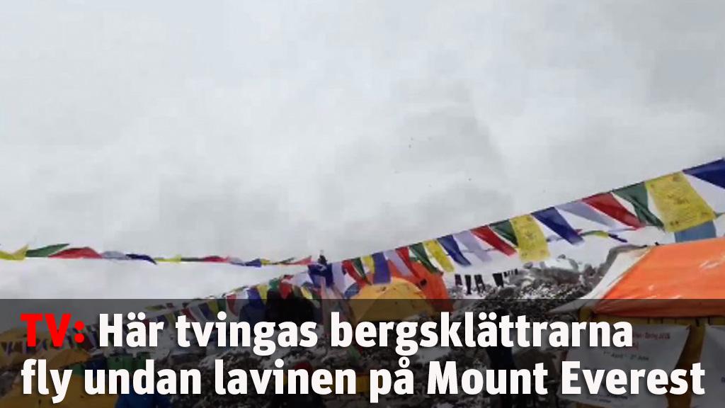 Här slår lavinen till mot baslägret