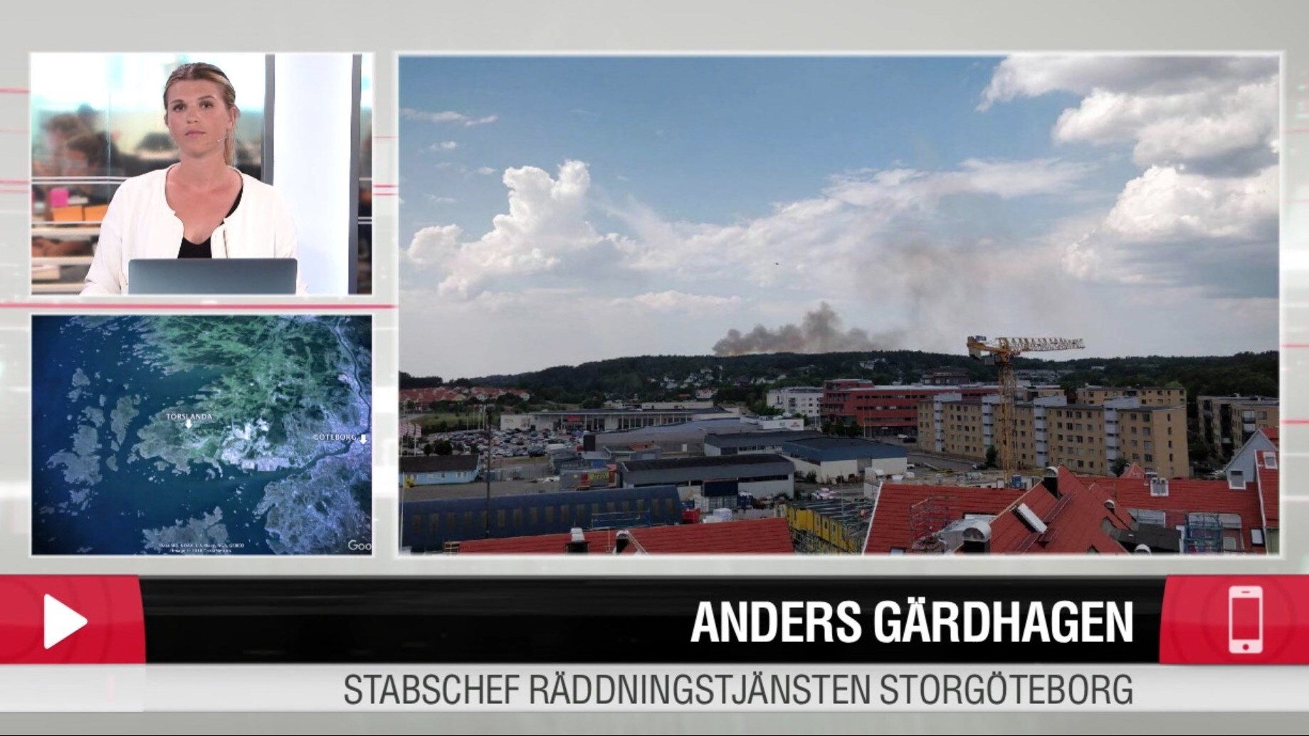 Det brinner i Torslanda – 15 enheter från Räddningstjänsten på plats